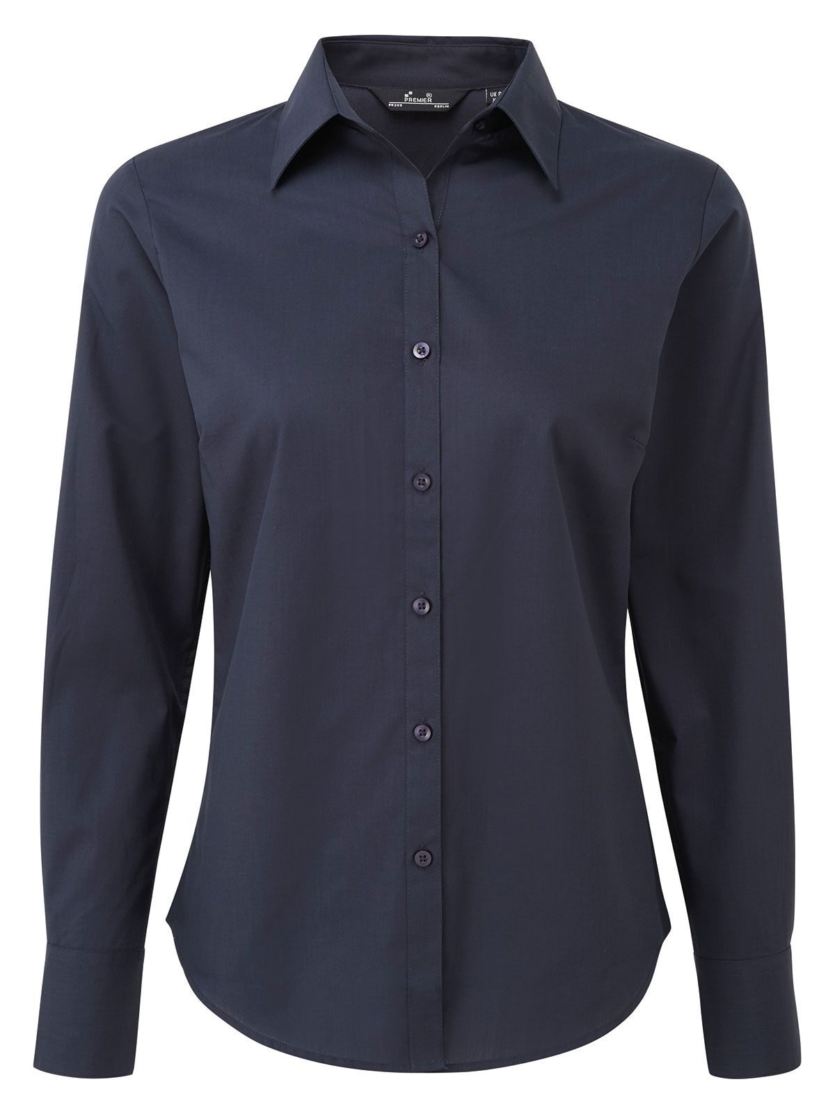 Blusa feminina de popeline com mangas compridas - NAVY - Marinha