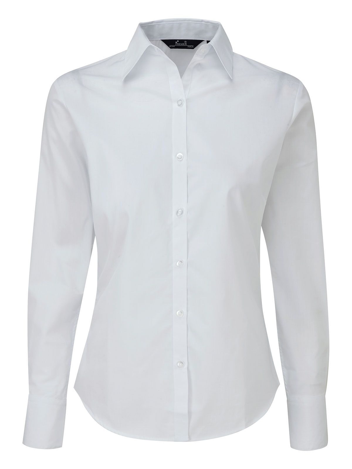 Blusa feminina de popeline com mangas compridas - WHIT - Branco