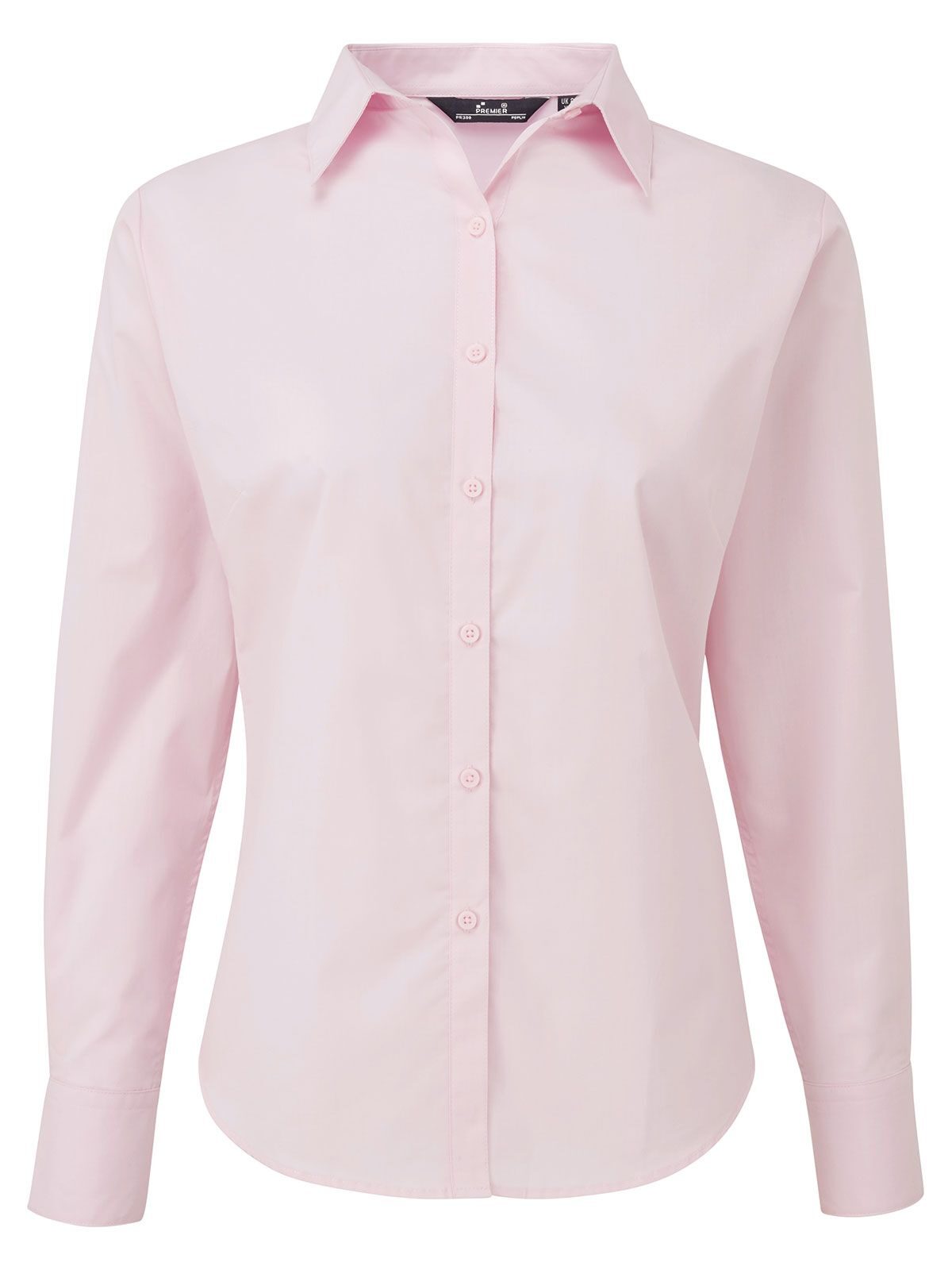 Blusa feminina de popeline com mangas compridas - PINK - Rosa