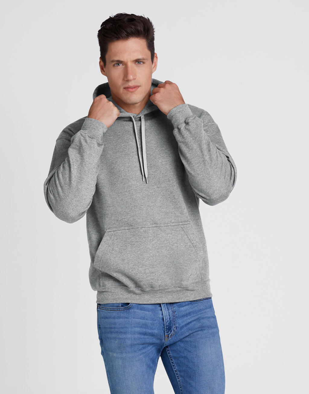 Moletom com Capuz Softstyle® de Peso Médio para Adultos - 6GI - Heather Black