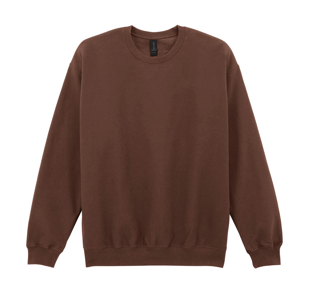 Moletom adulto de gola redonda em fleece de peso médio Softstyle® - 1DG - Cacau