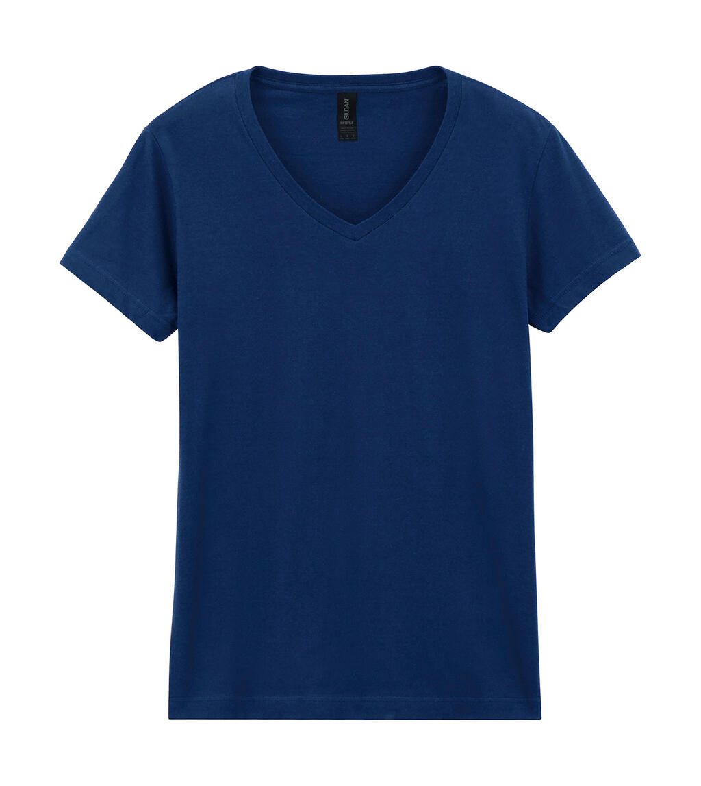 Camiseta feminina com decote em V Softstyle® - 32 - Marinha