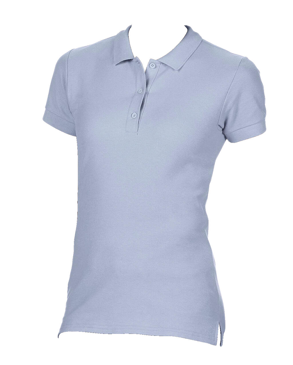 Camisa polo feminina premium de algodão piqué duplo - 69 - Azul Claro