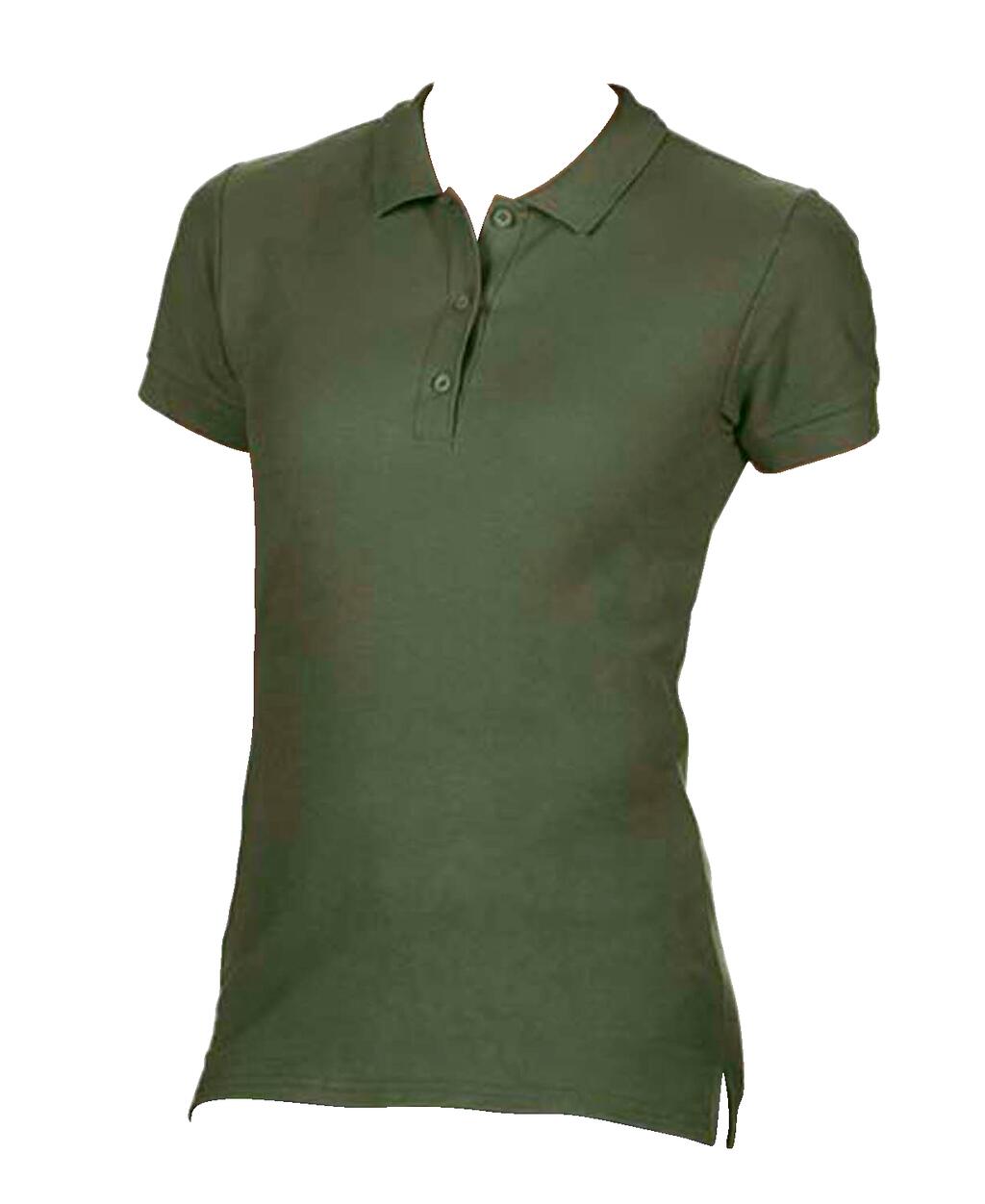 Camisa polo feminina premium de algodão piqué duplo - 106 - Verde Militar
