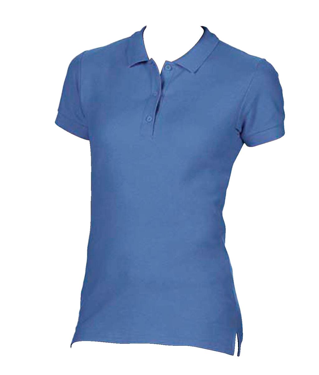 Camisa polo feminina premium de algodão piqué duplo - 23G - Azul Fluorescente
