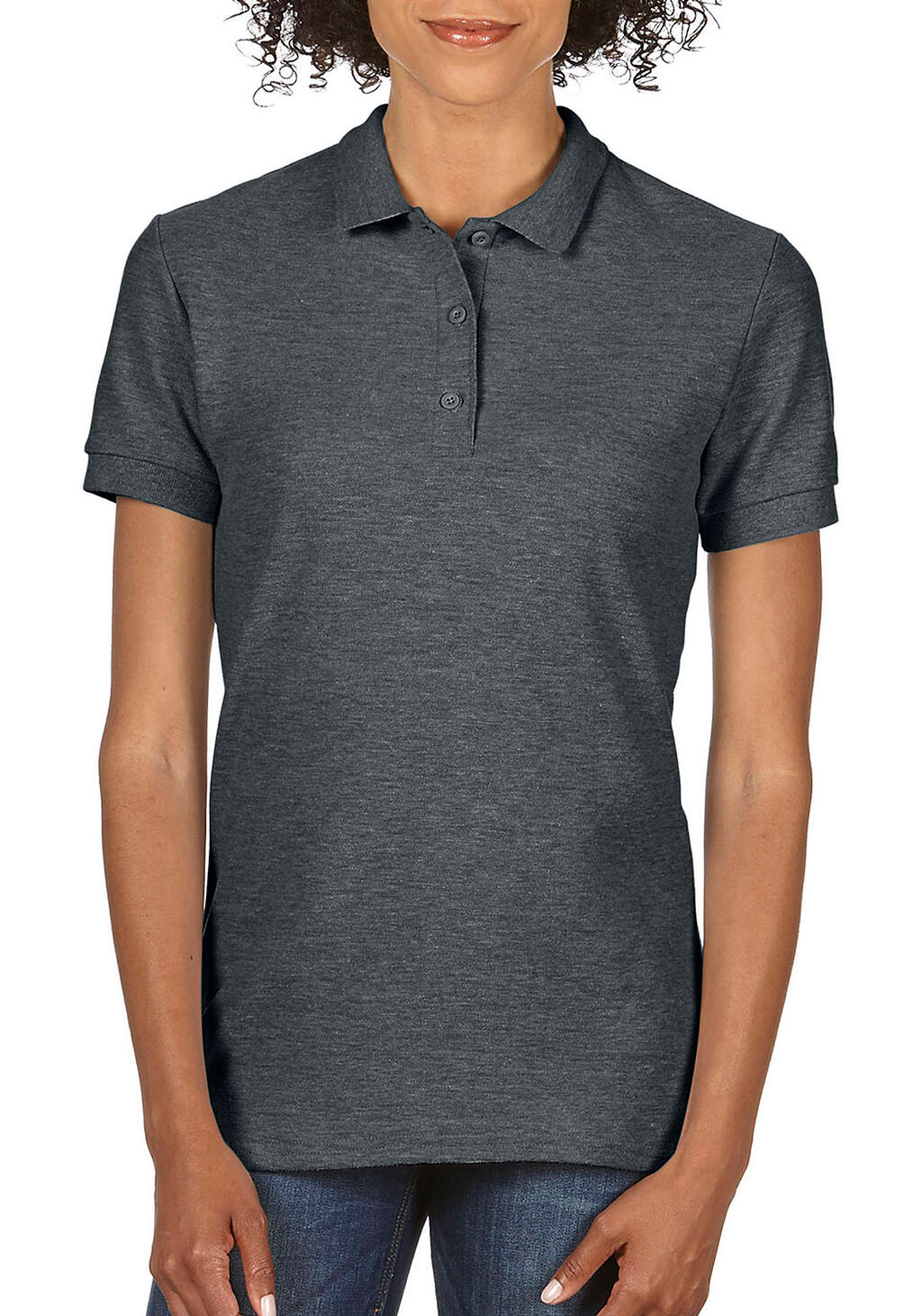 Camisa polo feminina premium de algodão piqué duplo - 108 - Urze Escura