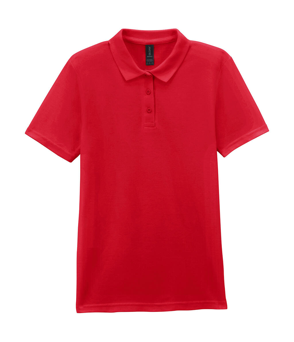 Polo piqué feminino Softstyle® - 40 - Vermelho