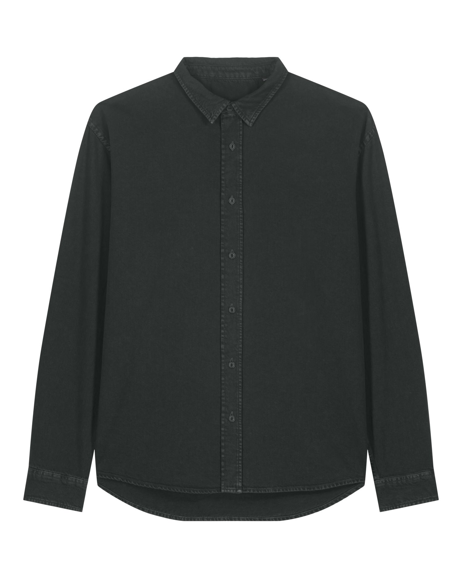 Camisa de trabalhador - C140 - G. Rocha preta tingida
